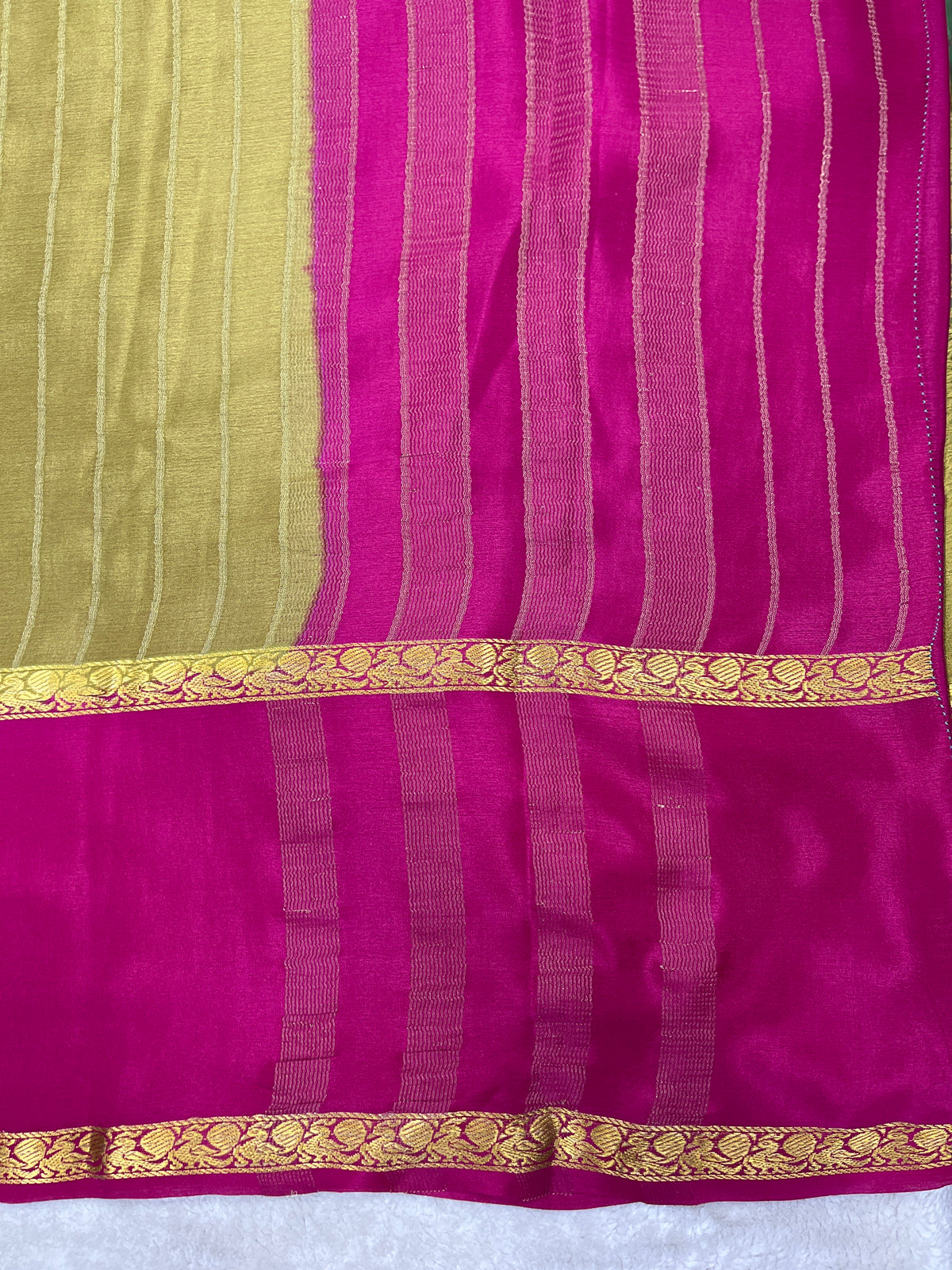 Pure crepe Mysore silk saree 1111801 (60gsm)