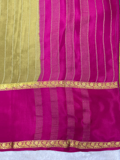 Pure crepe Mysore silk saree 1111801 (60gsm)