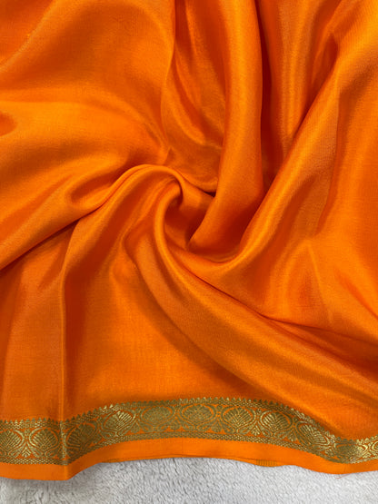 Pure crepe Mysore silk-Lotus Checks(1284606)