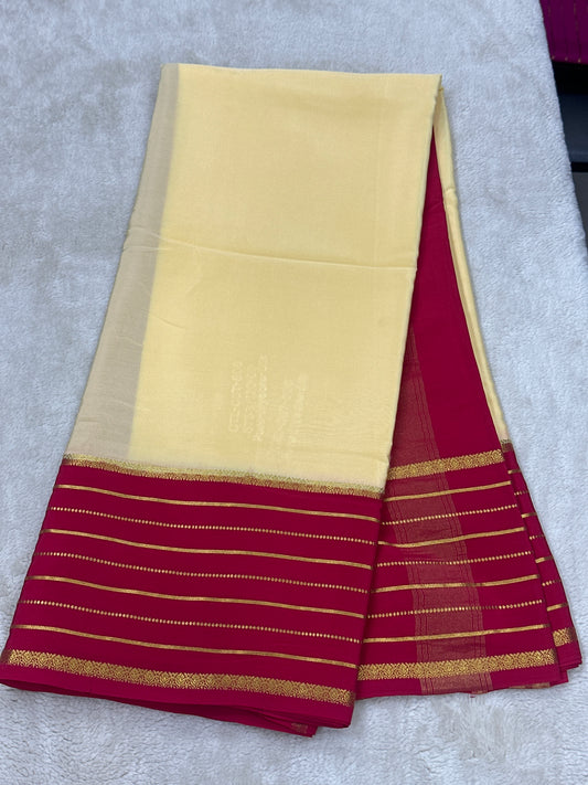 Silver Based Zari Pure Mysore Silk Saree