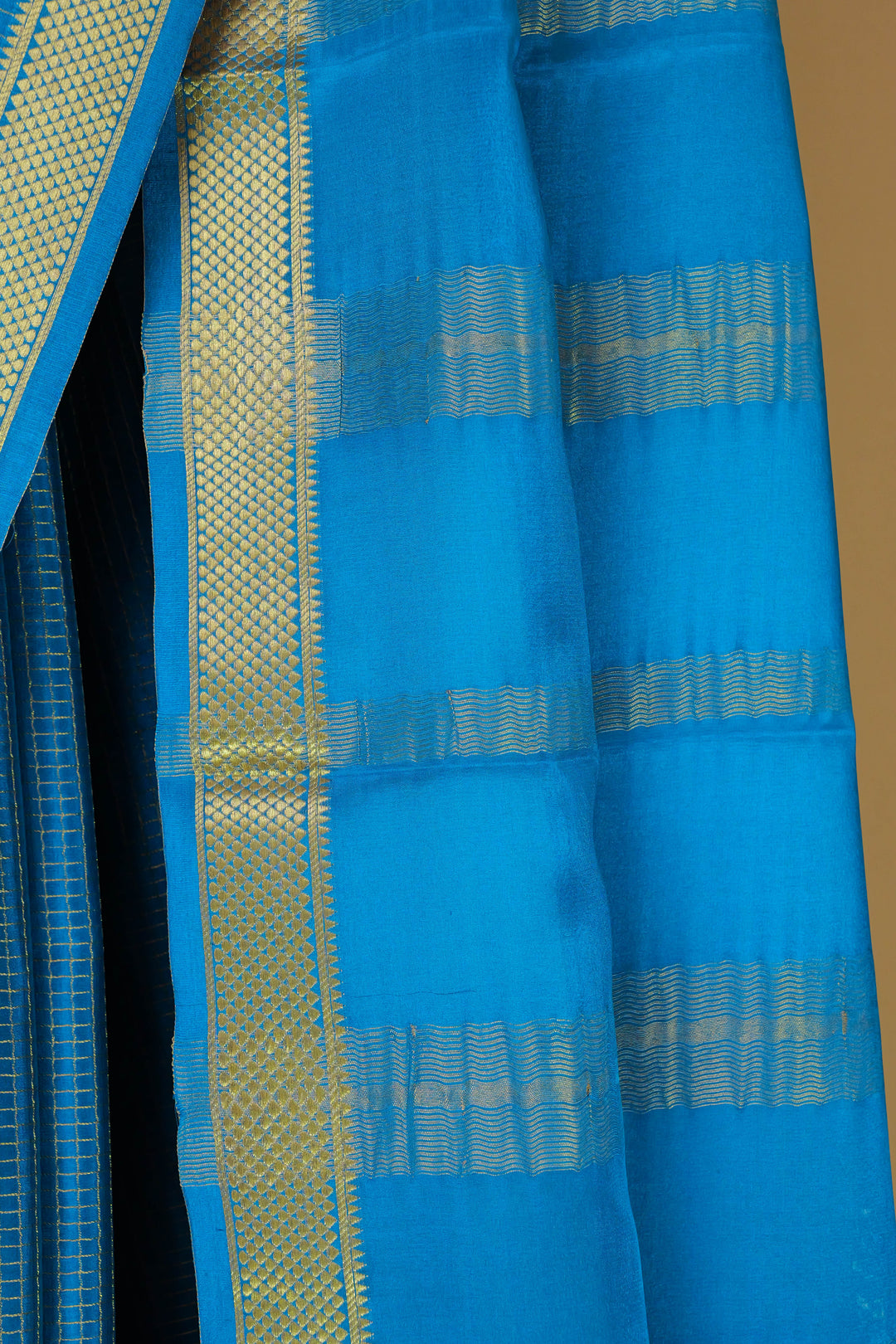 DODGER BLUE PURE MYSORE SILK SAREES