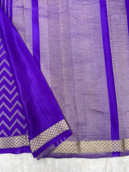 Pure Crepe Mysore Silk brocade - 1145311