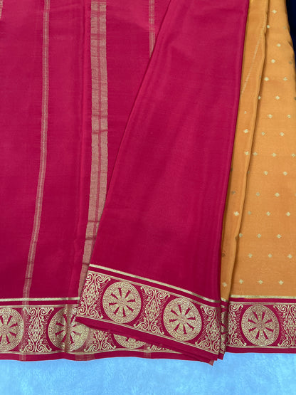 Sliver base Mysore silk saree