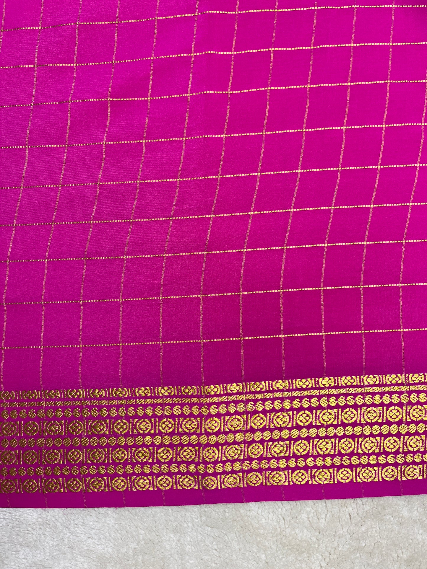 Pure Mysore silk Rudraksh checks 1438385