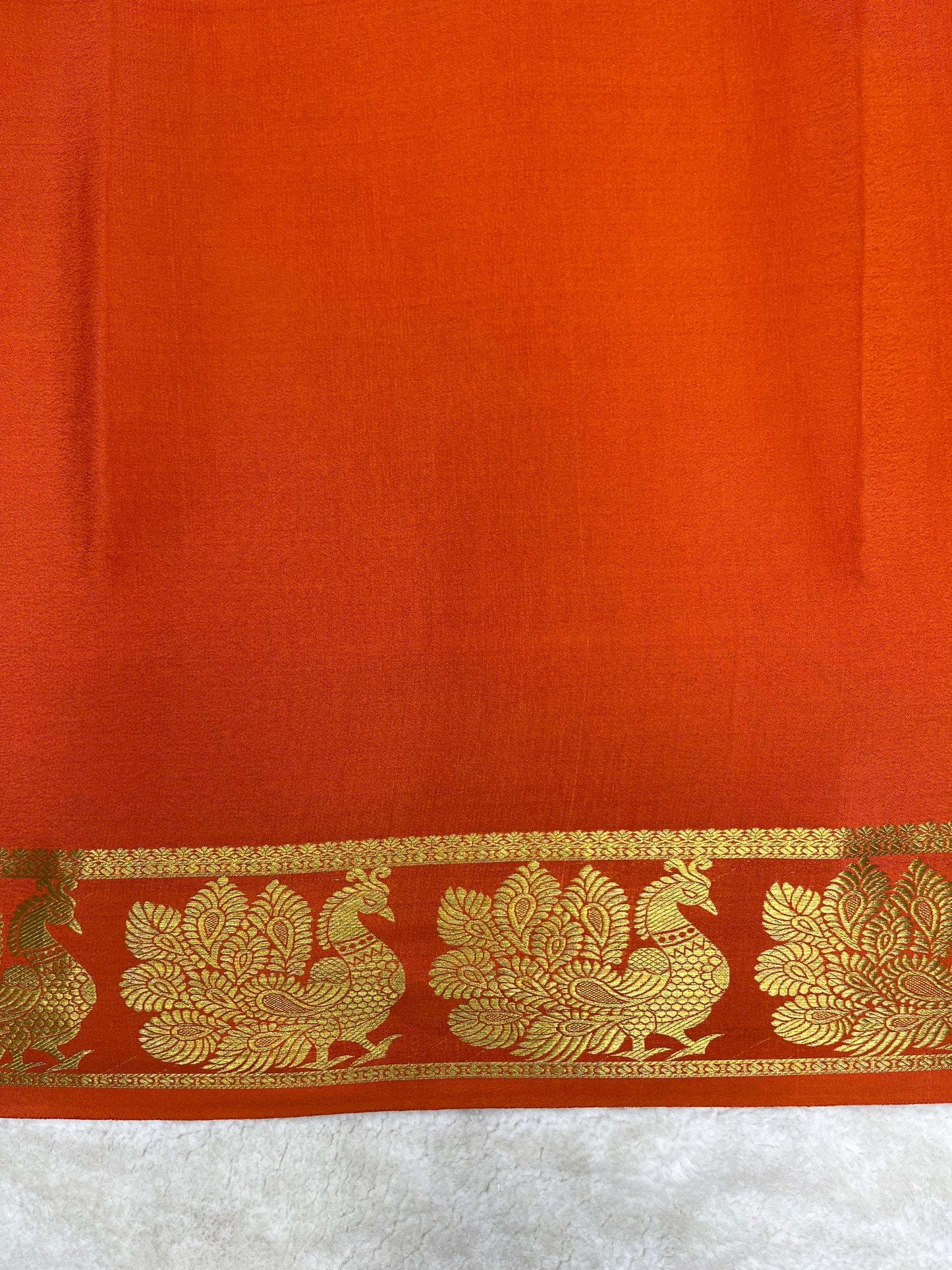 Pure crepe Mysore silk-Gatti border 1104002