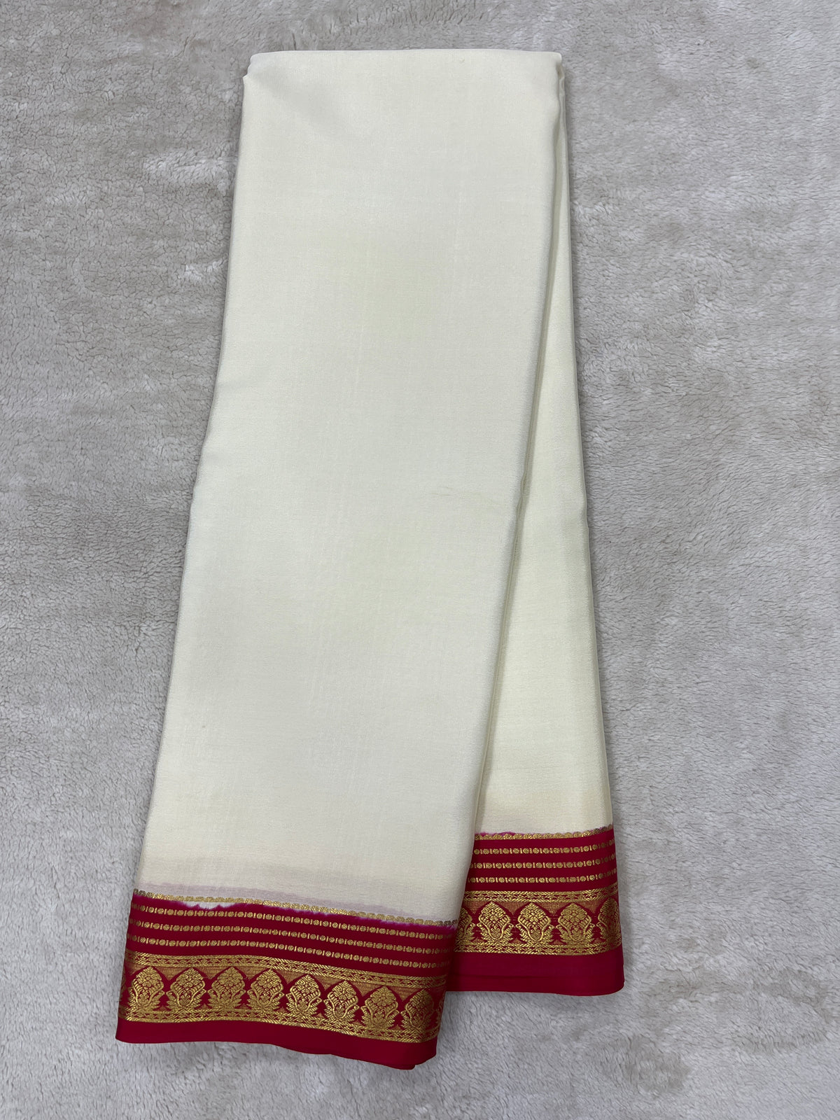 Pure crepe Mysore silk saree 136451 (100 GSM)