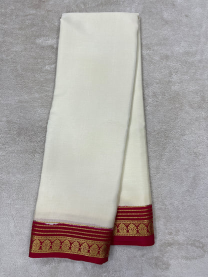Pure crepe Mysore silk saree 136451 (100 GSM)