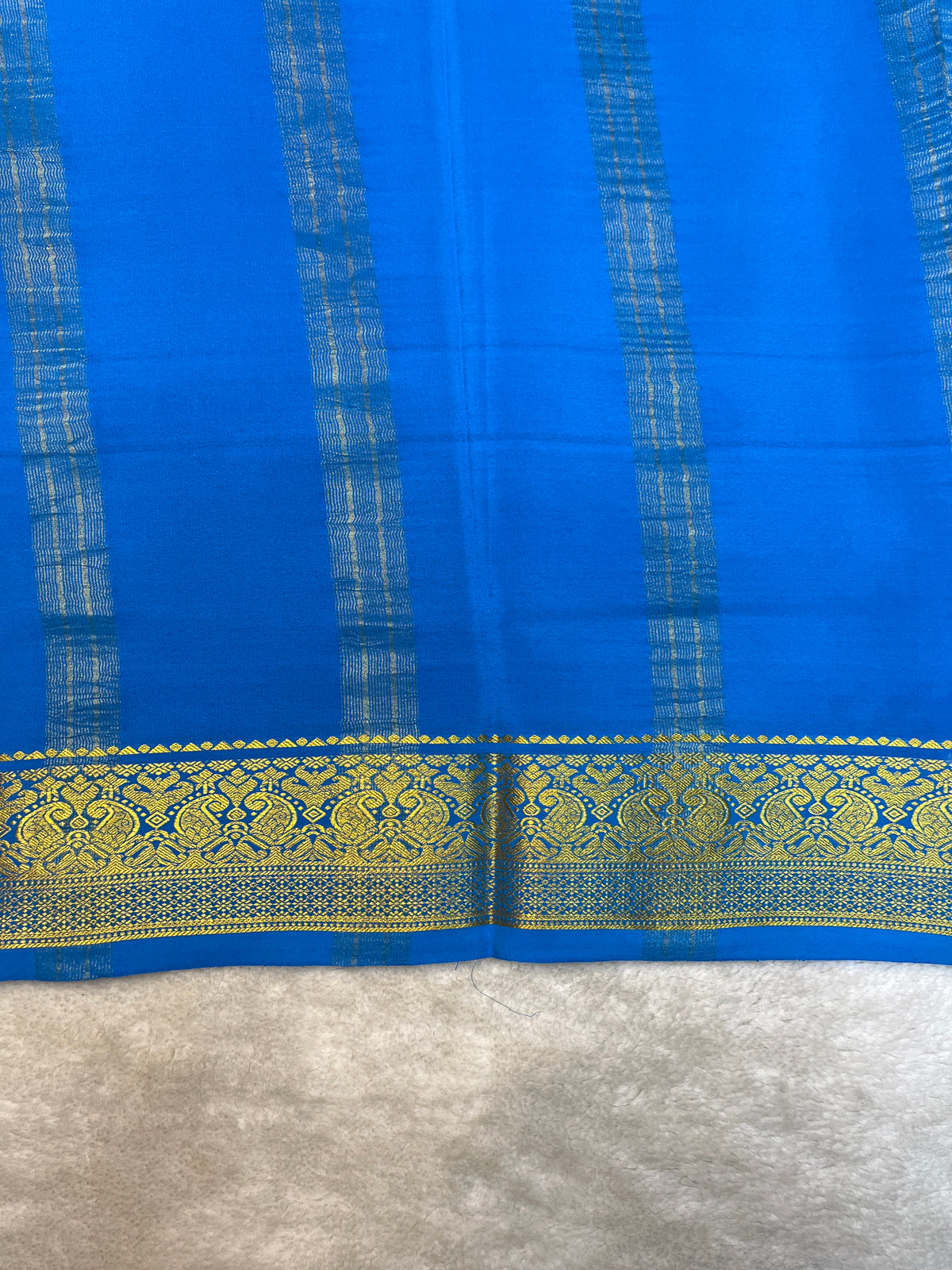 Pure Crepe Mysore Silk Saree-120 GSM(1104001)