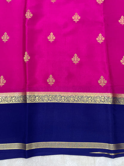 Pure Crepe Mysore Silk Bentex contrast - 2637792
