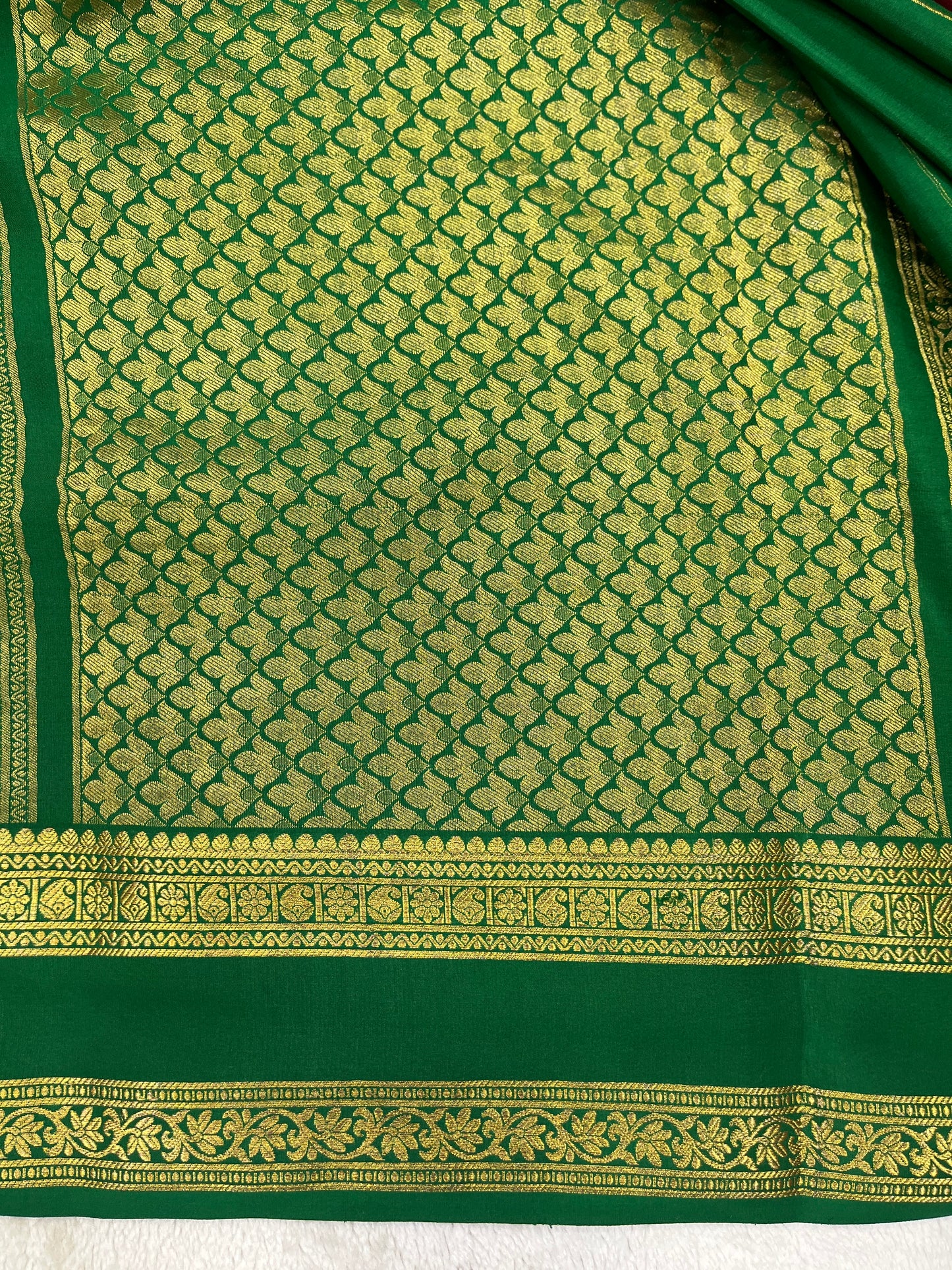 Pure crepe Mysore silk-Harshitha patli pallu(16274304)