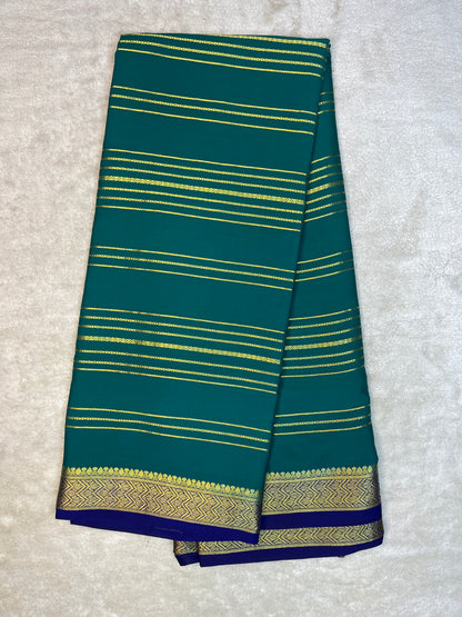 Pure Crepe Mysore Silk Saree-120GSM
