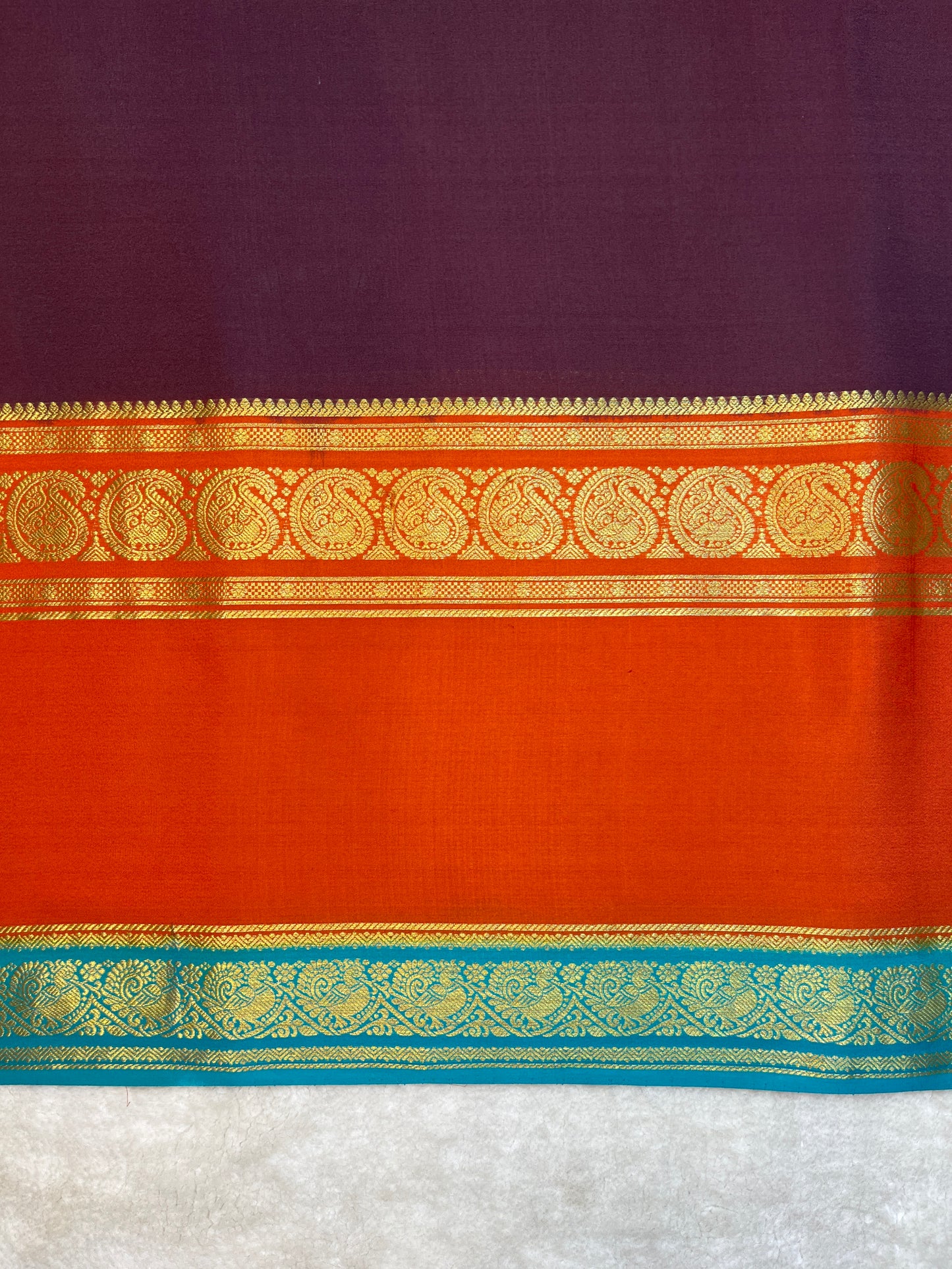 Pure crepe Mysore silk - 3D mango ( 1104906 )