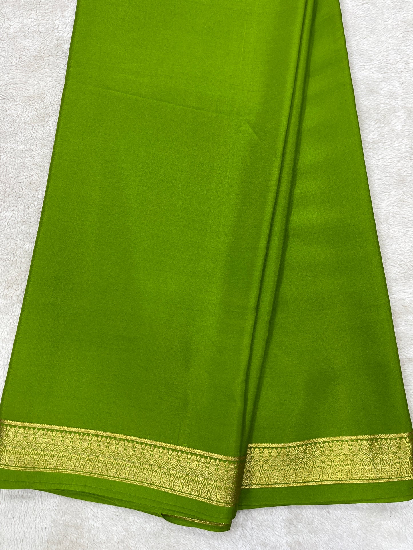 Pure crepe Mysore silk-Gatti Border(1104002)