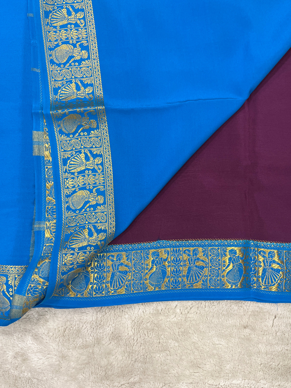 Pure Mysore Silk Saree-(1461976)