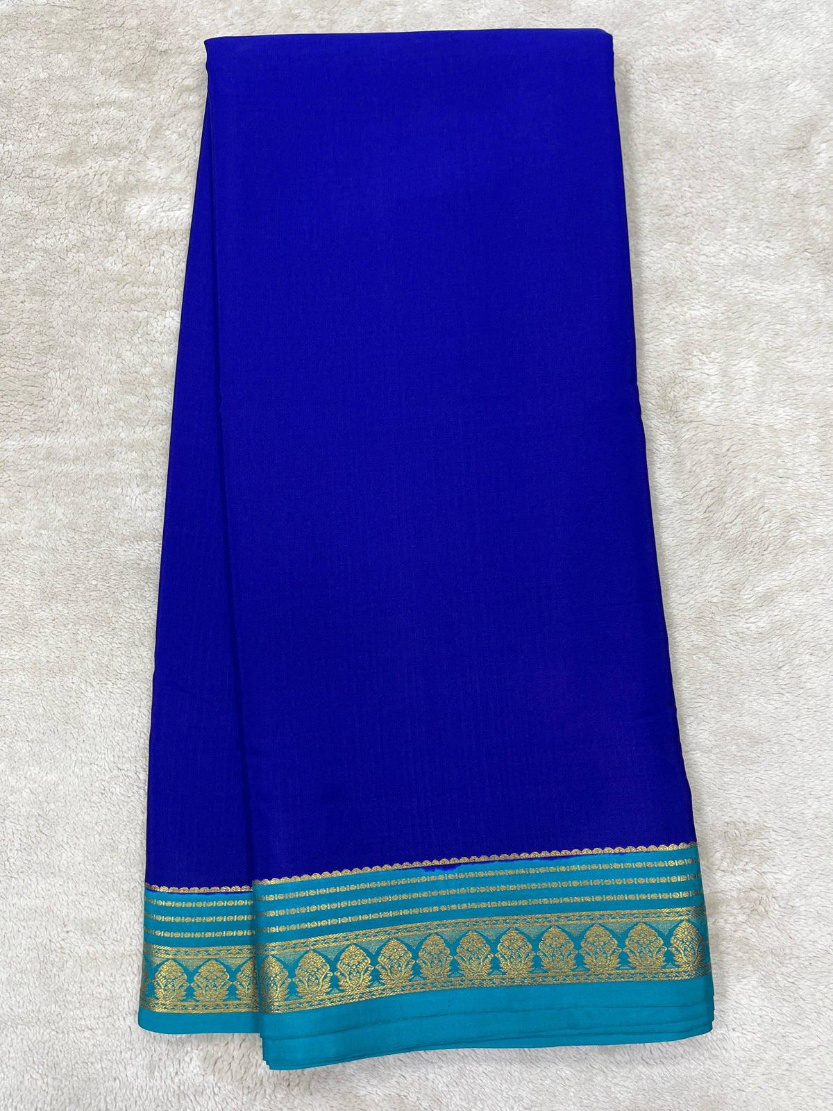 Pure crepe Mysore silk saree 136451 (100 GSM)