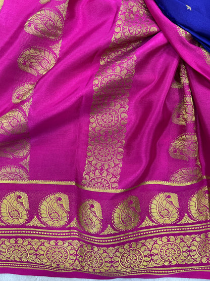 Pure crepe Mysore silk KSIC Mango(1101801)