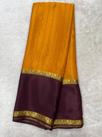 Pure crepe Mysore silk saree 1111801 (60gsm)