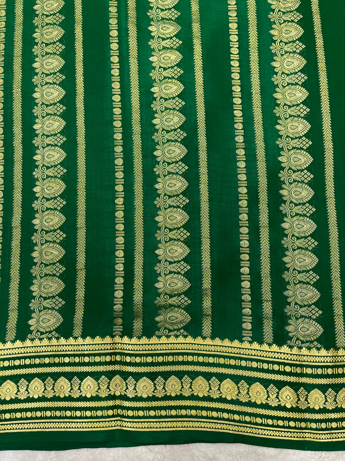 Pure crepe Mysore silk saree 12105103 (120gsm)