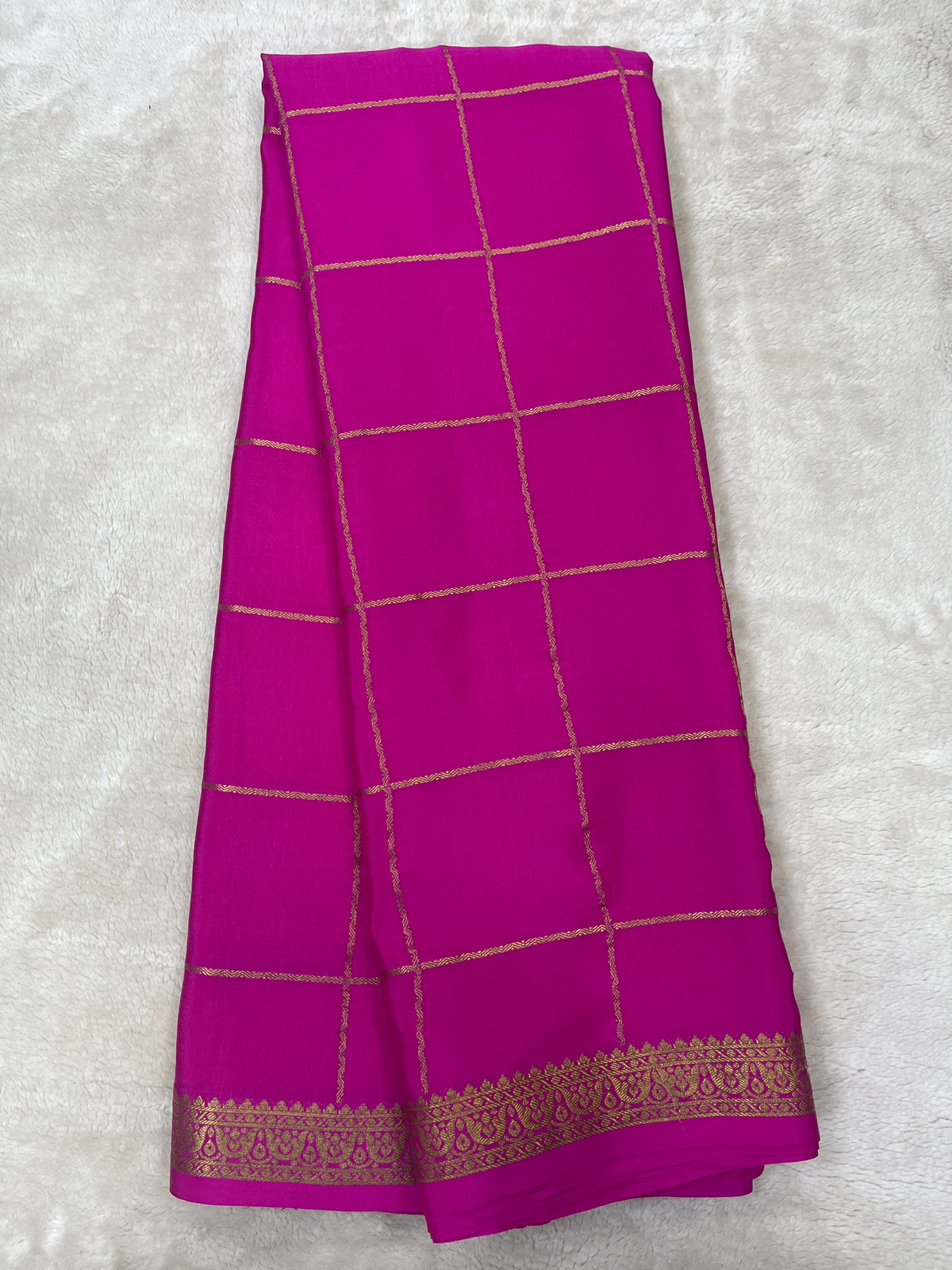 Pure crepe Mysore silk saree 13105584 (100gsm)