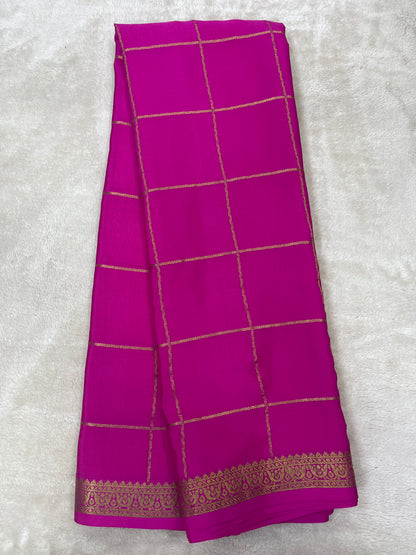 Pure crepe Mysore silk saree 13105584 (100gsm)