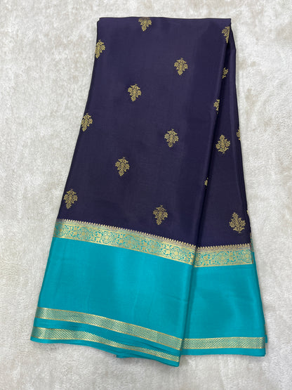 Pure Crepe Mysore Silk Bentex contrast - 2637792