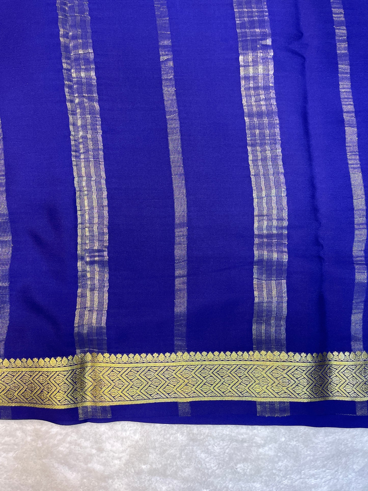 Pure Crepe Mysore Silk Saree-120GSM