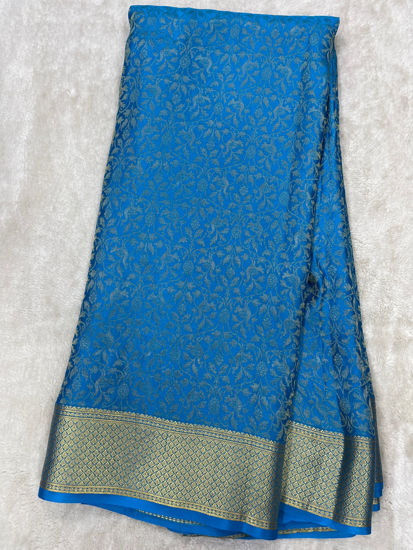 Pure Crepe Mysore Silk brocade - 1145315
