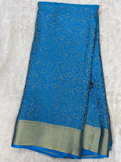 Pure Crepe Mysore Silk brocade - 1145315