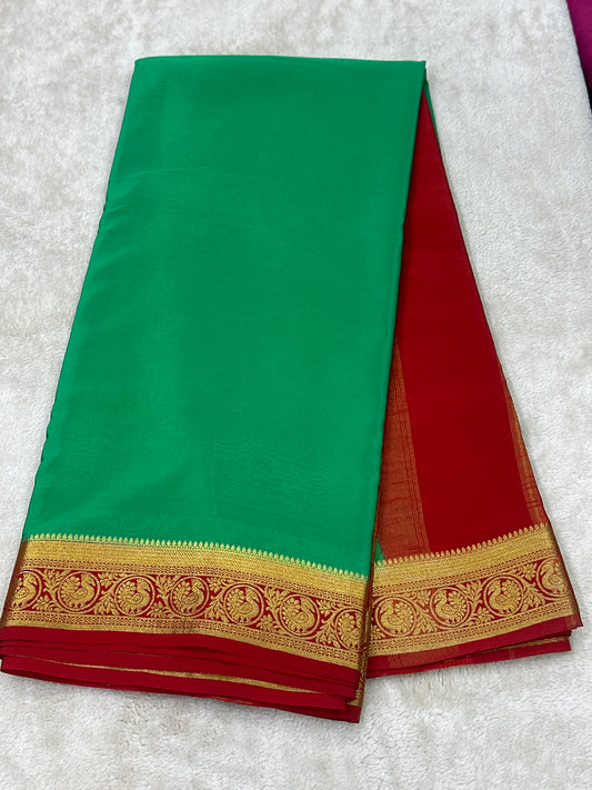 Silver Based Zari Pure Mysore Silk Saree