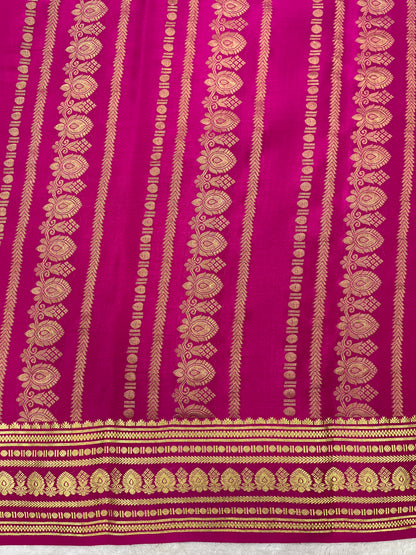 Pure crepe Mysore silk saree 12105103 (120gsm)