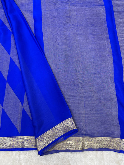 Pure Crepe Mysore Silk brocade - 1145311