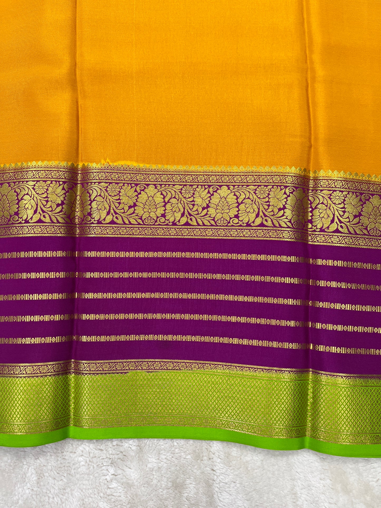 Pure Crepe Mysore Silk 3D contrast - 2637794