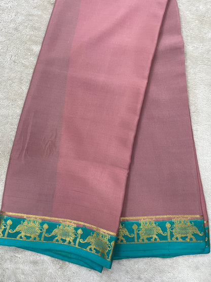 Pure crepe Mysore silk-Gatti Border(1104002)