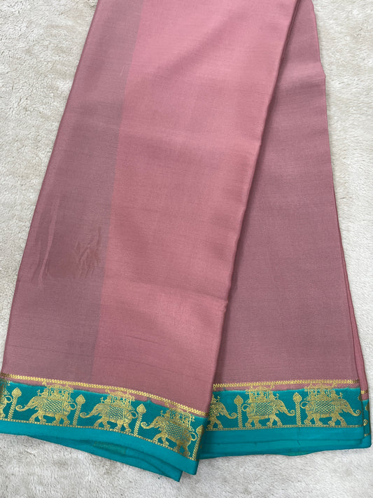 Pure crepe Mysore silk-Gatti Border(1104002)