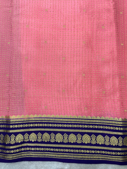 Pure crepe Mysore silk saree 12105103 (120gsm)