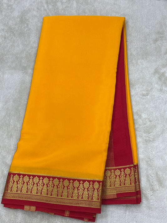 Sliver Based Zari Pure Mysore Silk Saree
