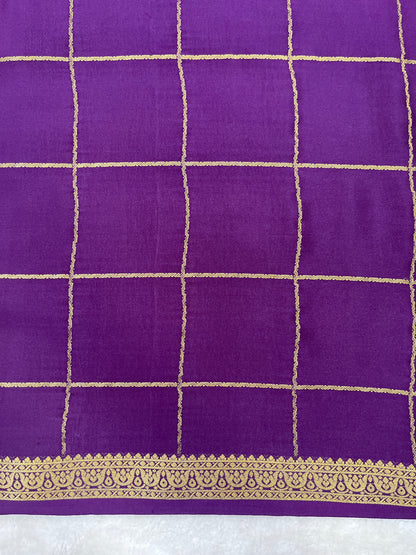 Pure crepe Mysore silk saree 13105584