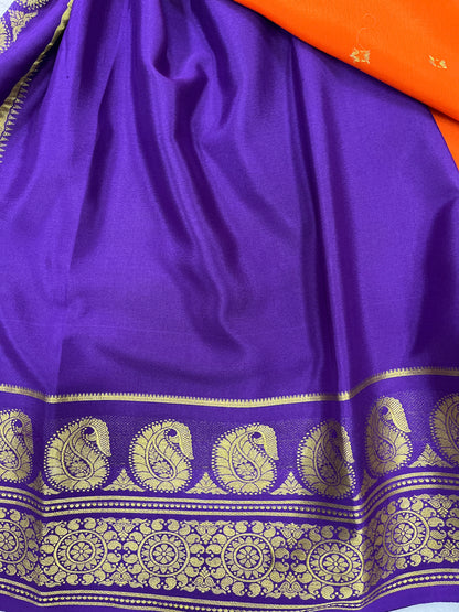Pure crepe Mysore silk KSIC Mango(1101801)
