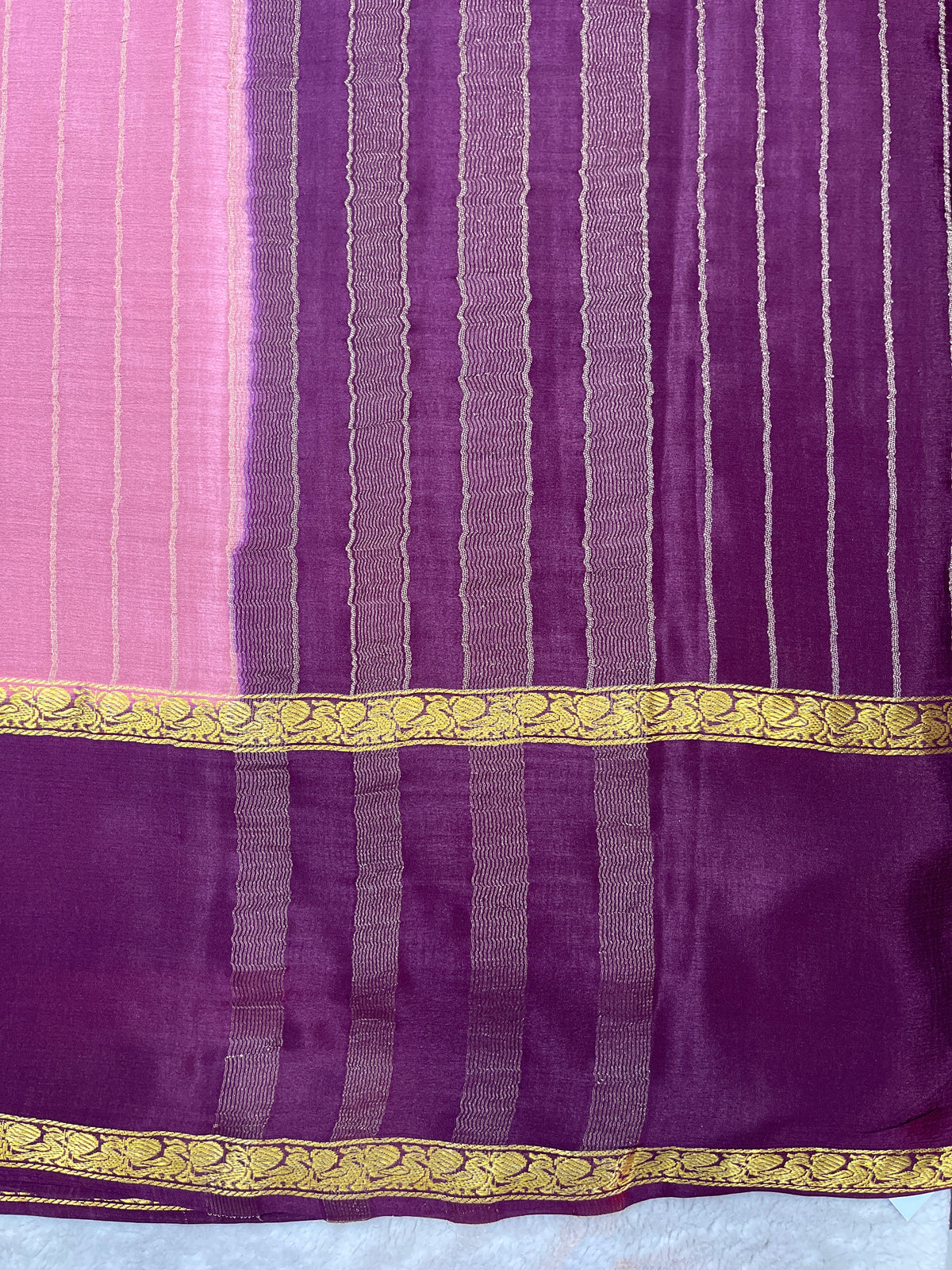 Pure crepe Mysore silk saree 1111801 (60gsm)