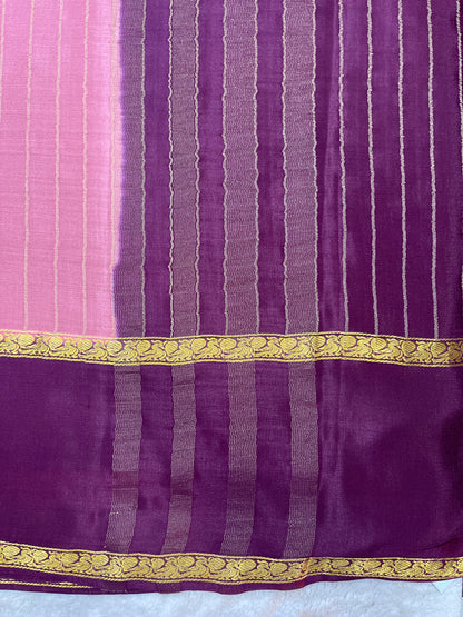 Pure crepe Mysore silk saree 1111801 (60gsm)