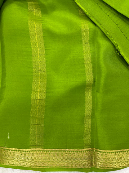Pure crepe Mysore silk-Gatti Border(1104002)