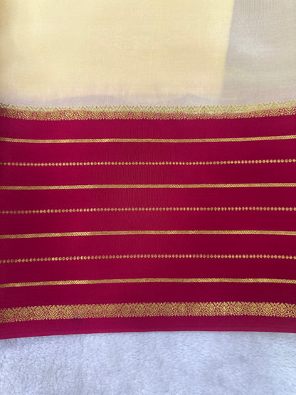 Silver Based Zari Pure Mysore Silk Saree