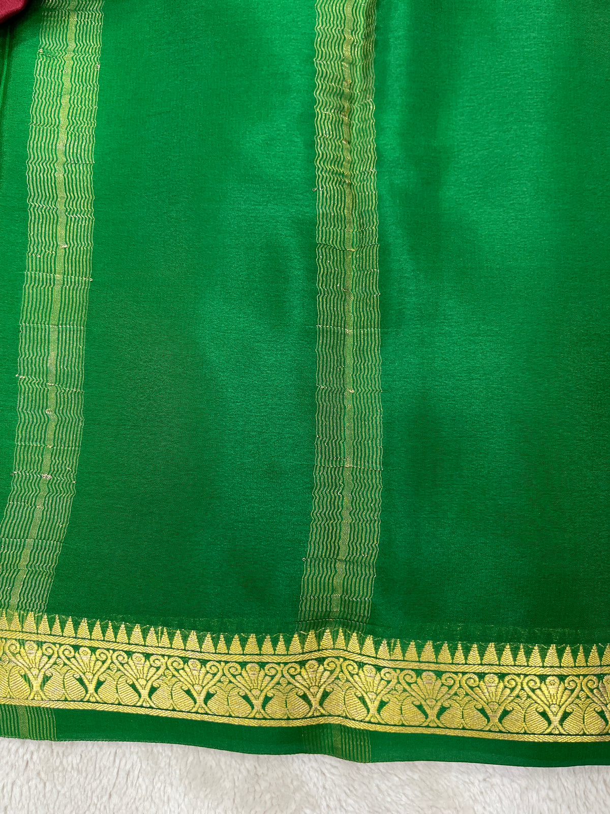 Pure crepe Mysore silkPiping Contrast(1103601)