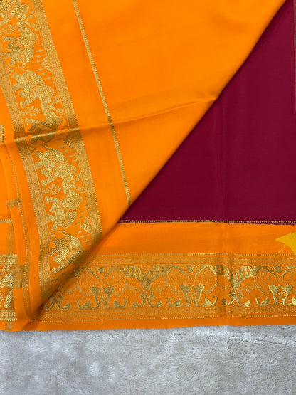 Pure Mysore Silk Saree-(1450564)