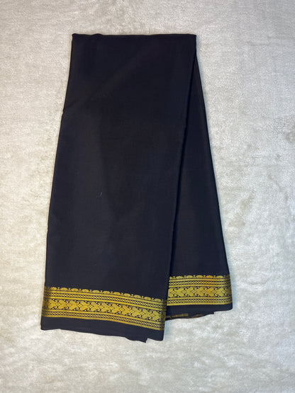 Pure Crepe Mysore Silk Saree-120 GSM(1100608)