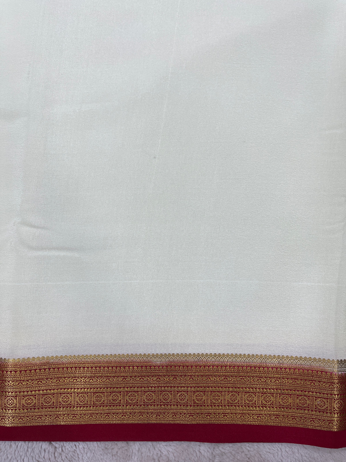 Pure crepe Mysore silk saree 136451 (100 GSM)
