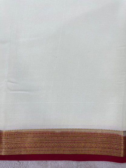 Pure crepe Mysore silk saree 136451 (100 GSM)