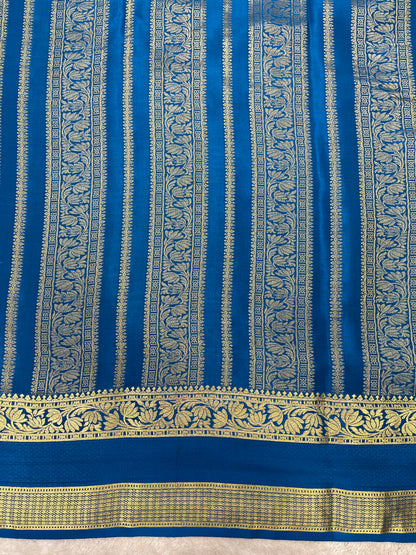 Pure crepe Mysore silk saree 12105001 (120gsm)