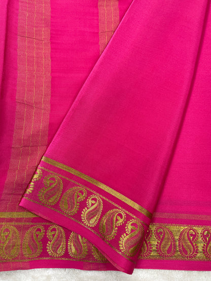 Pure crepe Mysore silk saree-120 Gsm(1104001)