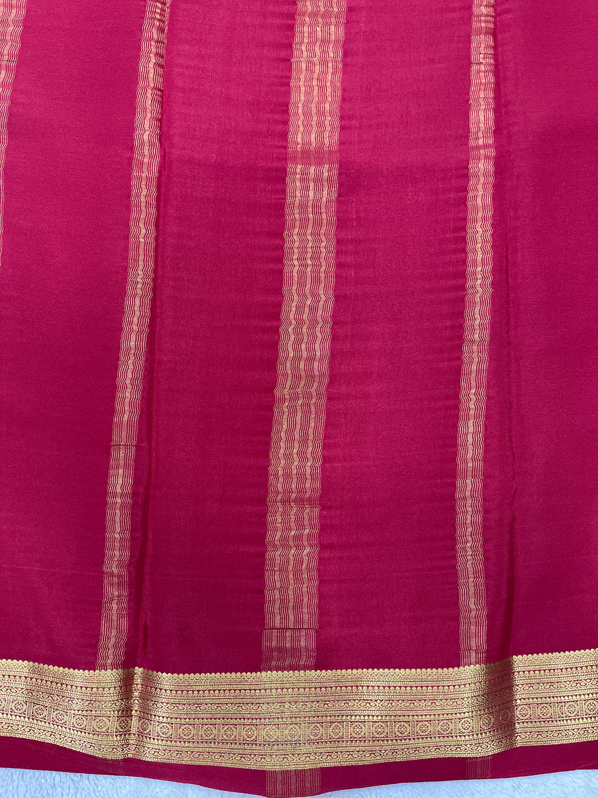 Pure crepe Mysore silk saree 136451 (100 GSM)